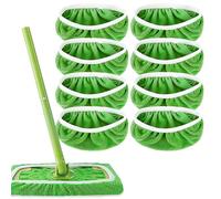 Swiffer Sweeper Mop Lot de 8 serpillères réutilisables pour balai Swiffer, 25 x 11,5 cm, lingettes sèches/humides, pour le nettoyage des surfaces en bois, vert