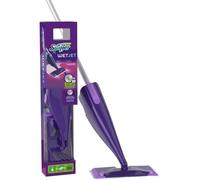 SWIFFER WetJet Balai Kit complet avec 5 lingettes, 1 nettoyant Liquide, 4 piles