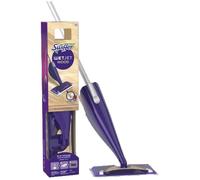 SWIFFER WetJet Wood Balai Spray Kit complet avec 5 lingettes, 1 nettoyant Liquide, 4 piles