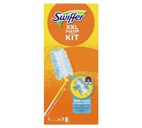 Swiffer Kit XXL Attrape & Retient – Manche télescopique + 2 recharges plumeau – Jusqu’à 3× plus