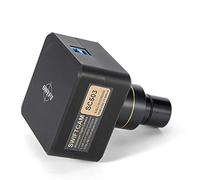 Swift Cam 5 mégapixels Caméra de Microscope avec Objectif de réduction, kit de calibrage, Adaptateur de Tube oculaire et câble USB 3.0 Compatible avec Windows/Mac/Linux