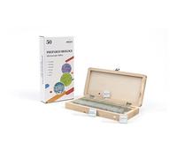 SWIFT Lot De 50 Lames de Microscope Préfabriquées pour l'Éducation de Base en Biologie avec Étui en Bois