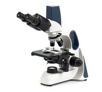 Swift Microscope trinoculaire composé, grossissement 40X-2500X, tête de pot à dispersion, scène mécanique à deux couches, avec caméra 3 mégapixels et logiciel Windows/Mac/Linux et câble USB 3.0