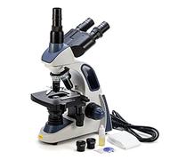 SWIFT SW380T 40X-2500X, Microscope de Laboratoire composé trinoculaire avec Platine mécanique Double Couche, tête Siedentopf, oculaires à Large Champ 10X/25X