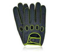 Swift Wear Gants de conduite en cuir véritable souple à doigts complets avec coutures inversées Mode Classique (M, Vert)
