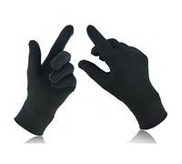 Swift Wear Gants thermiques fins en soie pour vélo, moto, ski, cyclisme, marche, hiver (M, noir)