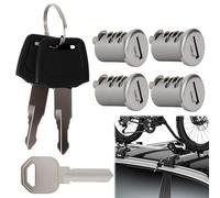 Swiftctrl Cylindre de serrure pour Thule - Lot de 4 cylindres de verrouillage de remplacement pour porte-bagages - Incl. 2 clés & 1 clé de contrôle - Compatible avec le système à clé unique Thule