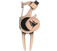 SWIFTEE Outil de réparation 7 en 1 pour divot de golf - Support de club, brosse, boucle à clip, nettoyeur de rainures, ouvre-bouteille, marqueur de balle, outil de divot - Coffret cadeau inclus