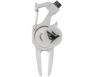 SWIFTEE Outil de réparation de repère de divot de golf 7 en 1 - Support de club, brosse, boucle à clip, nettoyeur de rainures, ouvre-bouteille, marqueur de balle, outil de divot - Coffret cadeau