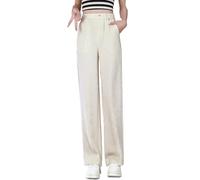 Swiftpura - High Rise Ultra Soft Pull-on Drape Pants,Wide Leg Pants for Women,Comfortable with Pockets Fashionably Versatile (White,TG,9 Point)