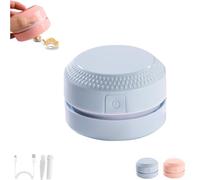 Swiftvac - Smart Vacuum Cleaner, Swiftvac Robot Vacuum 3 in 1, Mini Vacuums Cleaner Cordless Desktop USB Recharge, 360° Rotating Suction, For Car, Office, Home (Charging type,Blue)