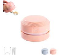 Swiftvac - Smart Vacuum Cleaner, Swiftvac Robot Vacuum 3 in 1, Mini Vacuums Cleaner Cordless Desktop USB Recharge, 360° Rotating Suction, For Car, Office, Home (Battery type,Pink)
