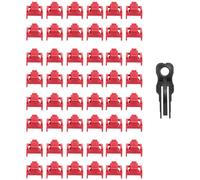 Swiixxer 100 PièCes SéRies Rouge RJ45 Port Ethernet LAN Hub Anti-PoussièRe Bouchon Bouchon Protecteur de Blocage avec Serrure et Clé PropriéTaires