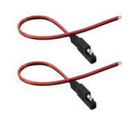 Swiixxer 2 PièCes 18AWG Câble D'Extension SAE Connecteur SAE 2 Broches Prise de DéConnexion 10A Panneau de Batterie Solaire de Prise SAE 1Ft/30Cm