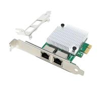Swiixxer 2 Ports RJ45 PCIe X1 Double Gigabit Realtek 8111F + ASM1082E Chipset Filtre PCI-E Ordinateur Carte Réseau LAN 1000M Remplacement