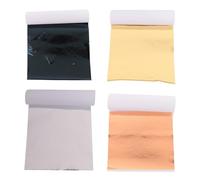 Swiixxer 400 PièCes Imitation Or Argent Cuivre Feuille Papiers Feuille Flocon Dorure Feuilles pour Ongles FêTe DéCor Bricolage Art Artisanat Papier