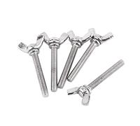 Swiixxer 5 PièCes SéRies M5 Vis à Main Papillon Aile Boulons 304 Ensemble D'Assortiment de Fixations en Acier Inoxydable, Filetage (M5X40Mm)