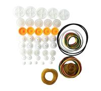 Swiixxer 84 Pièces Ensemble de Combinaison D'Élastiques de Poulie de Courroie ABS Extensible Courroie Ronde D'Entraînement de Moteur