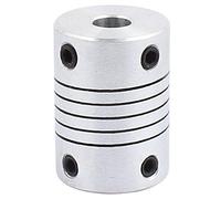 Swiixxer Accouplement d'arbre de 6 mm a 8 mm Longueur de 25mm Coupleur de Moteur Pas a Pas de diametre de 18mm Connecteur en Alliage d'aluminium pour imprimante 3D Encodeur de DIY Machine CNC