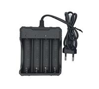 Swiixxer Adaptateur de Chargeur de Batterie Li-ION 1 Pièce DC 1.2A Sortie 4 Emplacements pour Chargeur de Batterie Au Lithium Rechargeable 18650 Prise UE