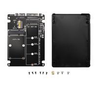 Swiixxer Adaptateur Série NGFF vers SATA MSATA vers SATA3.0, Boîtier Adaptateur 2 en 1 à Double Usage, sous-Cartes Internes et Externes