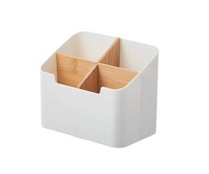 Swiixxer Boîte de Rangement Multifonction TV Climatiseur Télécommande Organisateur Boîte à Mouchoirs Pratique Rangement Cosmétique à Domicile Blanc