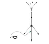 Swiixxer Brumisateurs Debout pour Patio Extérieur, Système de Brumisation sur Pied Réglable en Hauteur de 4,1 Pieds pour le Refroidissement Extérieur, Support Portable