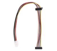 Swiixxer Carte MèRe ATX 4 Pin à 2 Ports SéRie SATA Adaptateur de Disque Dur Câble d'alimentation pour IPC et ContrôLeur Fiscal 18AWG