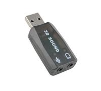 Swiixxer Carte Son USB Carte Son Externe USB vers Adaptateur Audio Stéréo 3,5 mm pour Win 7 8 Haut-Parleur Android Casque D'Ordinateur Portable Marron