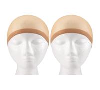Swiixxer Chapeau De Perruque De Luxe Filet À Cheveux Pour Tisser 2 Pièces/Pack Cheveux Filets Extensible Capuchon De Perruque Pour Faire Des Perruques Taille Libre(Le teint)