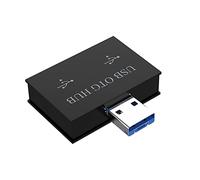 Swiixxer Convertisseur D'Adaptateur de Concentrateur USB Mâle vers Double Chargeur Double 2 Ports pour Accessoires D'Ordinateur PC RéPartiteur USB 2.0 Hub 2 Ports,A