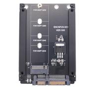 Swiixxer ÉTui Noir Prise B + M 2 M. 2 SSD NGFF (SATA) vers Adaptateur SATA 2.5 pour SSD M2 2230/2242/2260 / 2280Mm