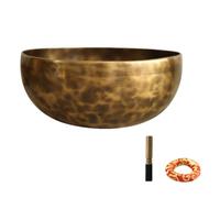 Swiixxer Grand Bol Chantant Tibétain en Cuivre, Instrument de Percussion de Méditation Bouddhiste Népalais Fait à la Main, Cadeau pour