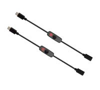 Swiixxer Interrupteur d'alimentation USB Type C avec Voyant mâle à Interrupteur de câble d'extension USB-C pour 4B 2 pièces