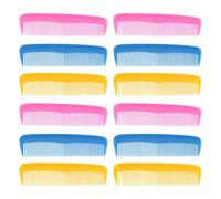 Swiixxer Lot de 12 Peignes à Cheveux ColoréS pour Enfants, Femmes, Peigne Fin en Plastique Coloré (Rose, Jaune, Bleu)