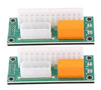 Swiixxer Lot de 2 Adaptateurs d'alimentation Multiple Double PSU, Add2Psu ATX 24 Broches vers Connecteur Molex 4Pin pour BTC Miner