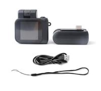 Swiixxer Mini Caméra de Style Monoreflexes HD1080P CMOS avec Écran LCD, Lampe Flash et Station d'accueil pour Batterie, Enregistreur Vidéo Portable DV Noir