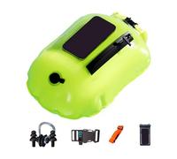 Swim Buoys, Waterproof Safety Float, Inflatable Dry Bag with 20 inches Capacity, Swim Gear Equipment for Training, Boating, Snorkeling, Kayaking, Water Activity, Men, Women, Beach Green Orange