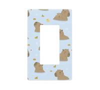 Swim Capybaras - Couvre-plaque murale en forme de canard sans vis, taille standard, 11,7 x 7,1 cm, couvre-interrupteur décoratif en polycarbonate thermoplastique