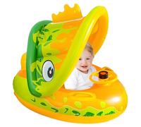 Swim Float - Piscine gonflable pour bébés flottant | Flotte de natation pour tout-petits | Piscine pour avec baldaquin | Eau en pot jouant avec volant et klaxon pour