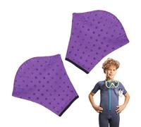 Swim Glove, Webbed Aquatic Training Gloves, No-Fade Swimming Accessories, Upper Body Gear for Men, Women, Kids, Diving, Pool Fitness, Water Aerobics, Blue, Violet