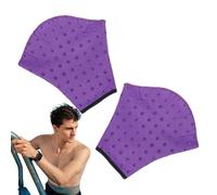 Swim Glove, Webbed Aquatic Training Gloves, No-Fade Swimming Accessories, Upper Body Gear for Men, Women, Kids, Diving, Pool Fitness, Water Aerobics, Blue, Violet