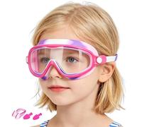 Swim Goggles Anti Fog - Leak Proof Swimming Gear for Pool Beach | Adjustable Silicone Strap with Nose Clip and Earplugs, UV Protection, Comfortable Fit, Diving Training for Water Sports Outdoor Fun