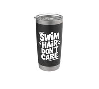 Swim Hair Don't Care Attitude Summer Vibes Gobelet isotherme en acier inoxydable double paroi