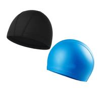 Swim Hat - 2 Piece Elastic Breathable Waterproof Cap | Swimming Pool Cap, Water Resistant Swim Caps, for Women Men Kids Pool Beach Boy Girl Hiking Fishing Travel Vacation Outdoor Sports Summer