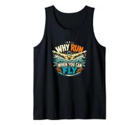 Swim Team Butterfly Why Run When You Can Fly Humour Débardeur