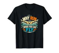 Swim Team Butterfly Why Run When You Can Fly Humour T-Shirt