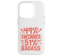 Swim Team Humour 49% Swimmer 51% Badass Swimmer Coque pour iPhone 14 Pro