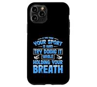 Swim Team Think Your Sport Hard Do it Hold Breath Swim Coque pour iPhone 11 Pro