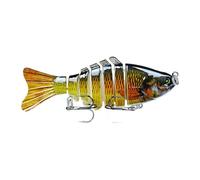 Swimbait Équipement de Pêche 10 cm Leurre de Pêche 7 Segments Appâts Artificiels Durs Multi Articulations Leurre de Natation Leurre d'eau Douce